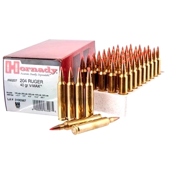 Ruger Hornady 204 40gr V-max 50/bx